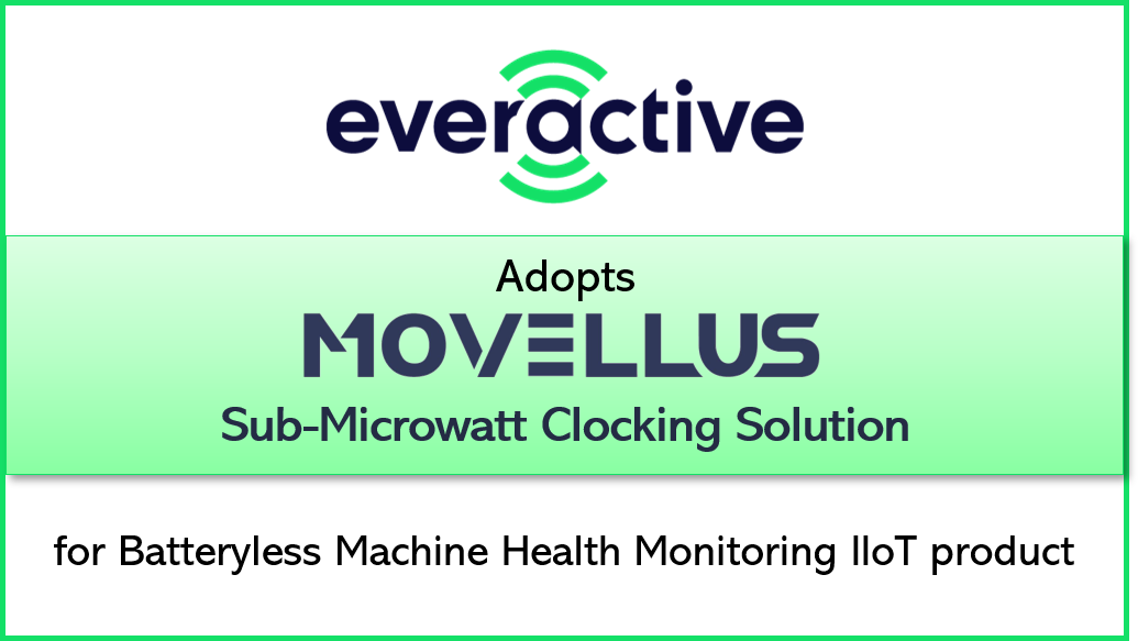 Everactive Adopts Movellus Sub-Microwatt Clocking Solution for its Batteryless IIoT System